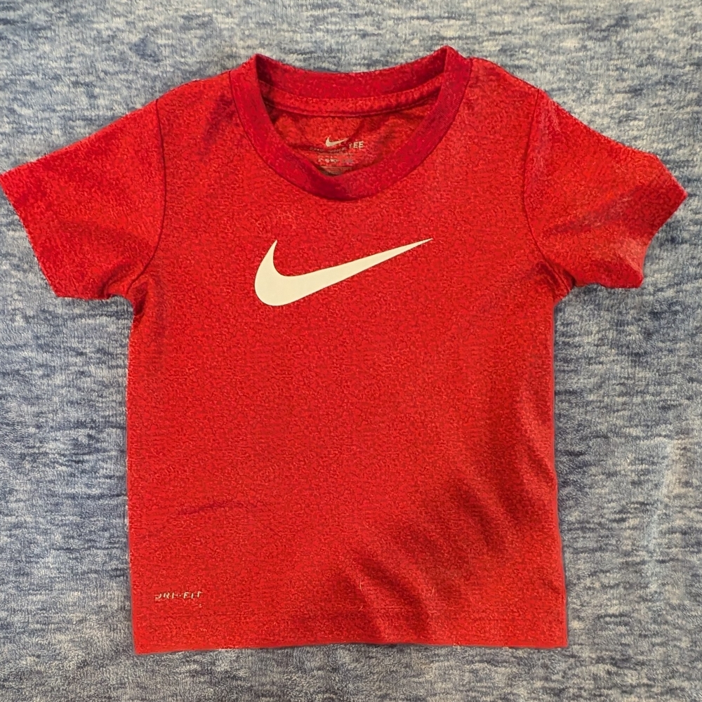 Nike 3T Kids' Red Dri-FIT Short Sleeve Tee